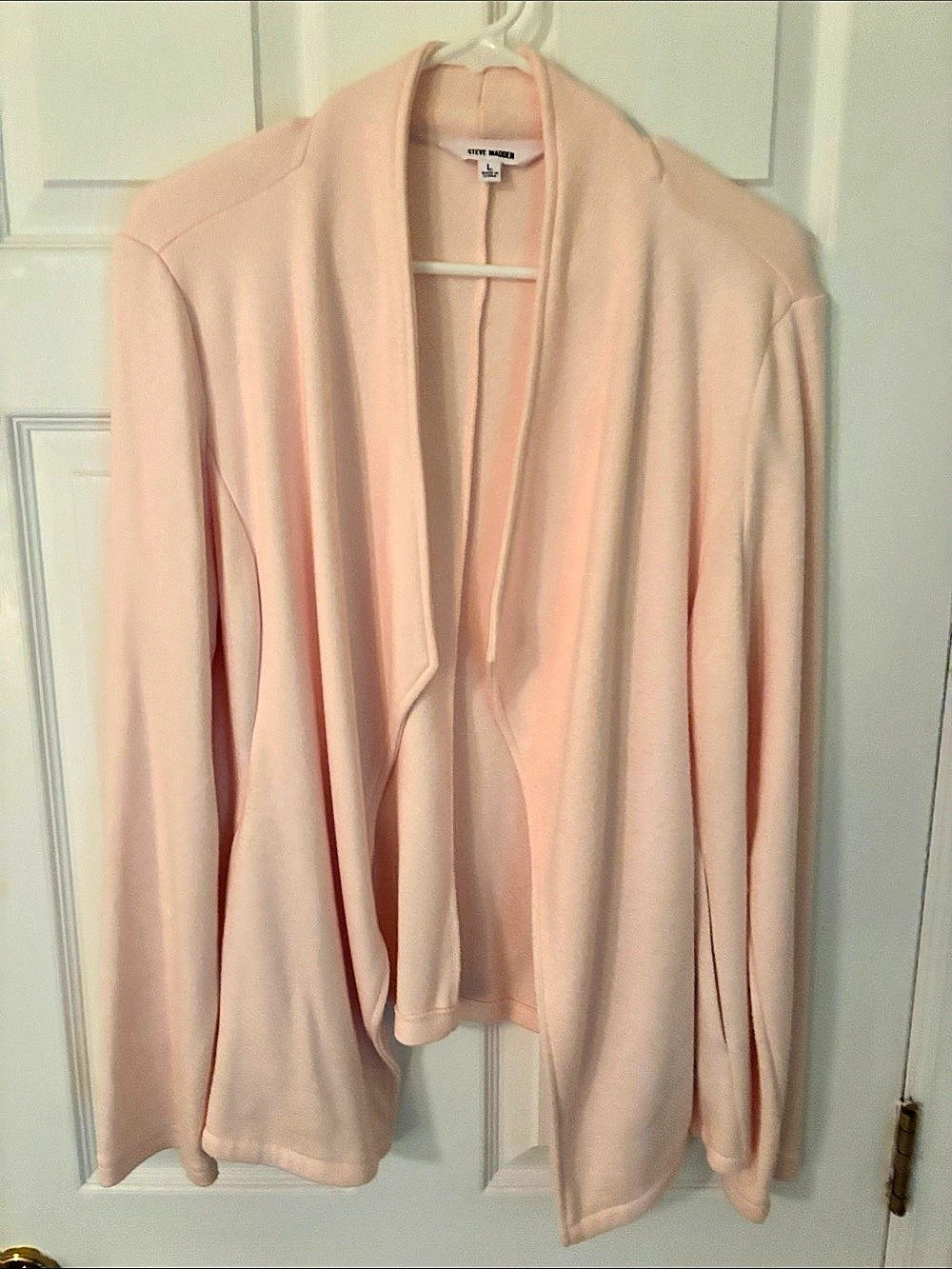 Steve Madden Open Front Cardigan in Pink Size Large Like New